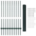 vidaXL zváraný drôtený plot s 11 U stĺpikmi Zelený 1x25 m Oceľ – Obrázok 5