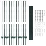 vidaXL zváraný drôtový plot s 11 U stĺpikmi Zelený 1.2x25 m Oceľ – Obrázok 5