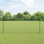 vidaXL Zváraný drôtený plot  s 11 U stĺpikmi Zelený 1.4x25 m Oceľ