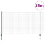 vidaXL Zváraný drôtený plot  s 11 U stĺpikmi Zelený 1.4x25 m Oceľ – Obrázok 3