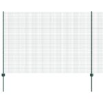 vidaXL Zváraný drôtový plot  s 11 U stĺpikmi Zelený 1.6x25 m Oceľ – Obrázok 2