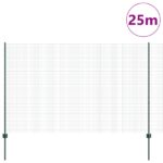 vidaXL zváraný drôtový plot s 11 U stĺpmi Zelený 1.6x25 m Oceľ – Obrázok 3