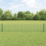 vidaXL Zelené zvárané drôtené oplotenie  s 22 U stĺpikmi 0.4x50 m