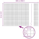 vidaXL zvárané drôtené oplotenie s 22 U stojanmi zelené 0.4x50 m z ocele – Obrázok 11
