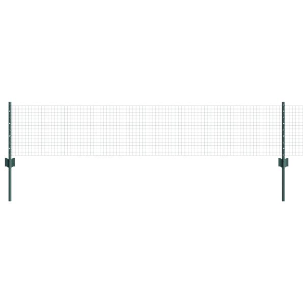 3336501_2.jpg vidaXL zvárané drôtené oplotenie s 22 U stojanmi zelené 0.4x50 m z ocele – Obrázok 2