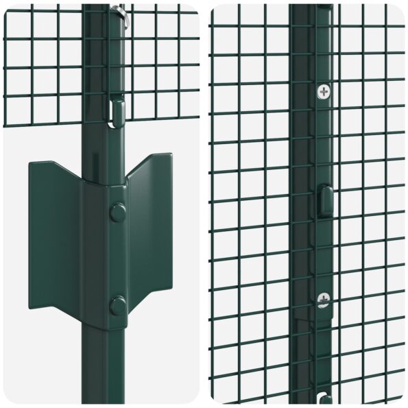 3336519_7.jpg vidaXL Zvárané pletivo s 22 U stĺpikmi Zelené 1,2x50 m Oceľ – Obrázok 7