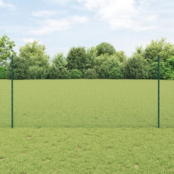 3336521_1.jpg VidaXL zváraný drôtový plot s 22 U stĺpikmi zelený 1.2x50 m oceľ – Obrázok 1