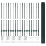 vidaXL Svařený drátěný plot  s 22 U stĺpikmi Zelená 1.4x50 m Oceľ – Obrázok 5