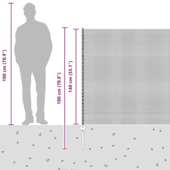 vidaXL zváraný drôtený plot s 22 U stĺpikmi Zelený 1.4x50 m Oceľ – Obrázok 13