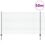 vidaXL zváraný drôtený plot s 22 U stĺpikmi Zelený 1.4x50 m Oceľ – Obrázok 3