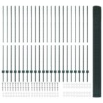 vidaXL Zváraný pletivový plot  s 22 U stĺpikmi Zelený 1.5x50 m oceľ – Obrázok 5