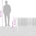 vidaXL Zváraný drôtový plot  so 44 U stĺpmi Zelený 0,6x100 m Oceľ – Obrázok 12
