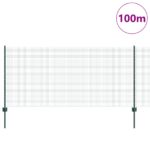 vidaXL Zváraný drôtený plot  s 44 U stĺpikmi Zelený 1x100 m Oceľ – Obrázok 2