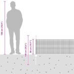 vidaXL Sada kurníkového plotu 2 kusy Sivá Kov, plastom pokrytý drôt – Obrázok 12