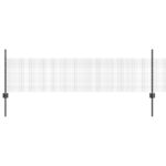 vidaXL Sada kurníkového plotu 2 kusy Sivá Kov, plastom pokrytý drôt – Obrázok 2