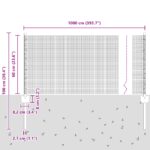 vidaXL Zváraný drôtový plot s 5 U stĺpikmi Sivý 0.6x10 m Oceľ – Obrázok 10