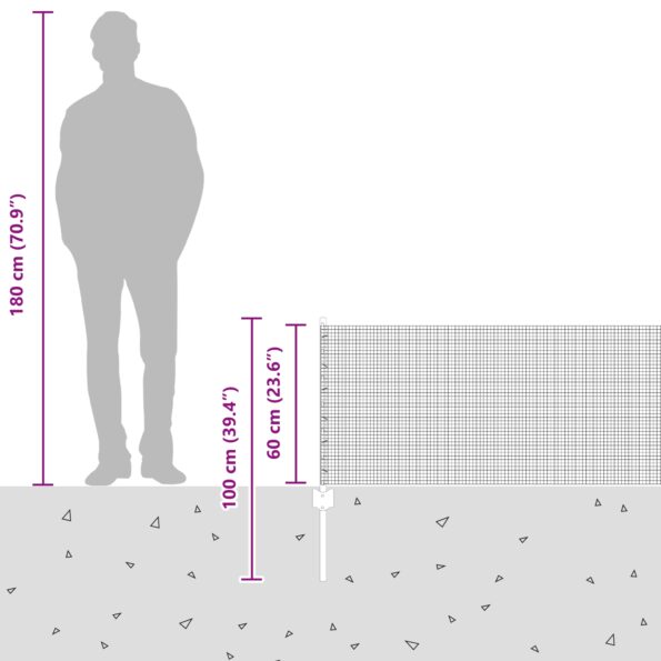 vidaXL Zváraný drôtový plot s 5 U stĺpikmi Sivý 0.6x10 m Oceľ – Obrázok 12