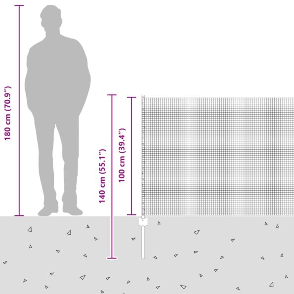 vidaXL Kurníkový plot Súprava 2 Sivý Kov 10 x 1 m Trvácny Sivý plot – Obrázok 13