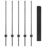 vidaXL Kurníkový plot Súprava 2 Sivý Kov 10 x 1 m Trvácny Sivý plot – Obrázok 4