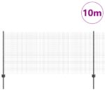 vidaXL Záhradný plot Súprava 2 Sivý Kov 10 x 1 m Odolný – Obrázok 3