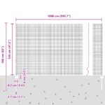 VidaXL zváraný drôtový plot s 10 U stĺpikmi, sivý 1.2x10 m, oceľ – Obrázok 11