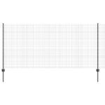 VidaXL zváraný drôtový plot s 10 U stĺpikmi, sivý 1.2x10 m, oceľ – Obrázok 2