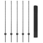 VidaXL zváraný drôtový plot s 10 U stĺpikmi, sivý 1.2x10 m, oceľ – Obrázok 4