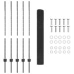 VidaXL zváraný drôtový plot s 10 U stĺpikmi, sivý 1.2x10 m, oceľ – Obrázok 5