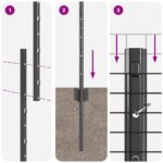 vidaXL Sivé zvarené drôtené oplotenie s 10 prísľubnými stĺpmi 1.2x10 m – Obrázok 10