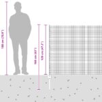 vidaXL Sivé zvarené drôtené oplotenie s 10 prísľubnými stĺpmi 1.2x10 m – Obrázok 13