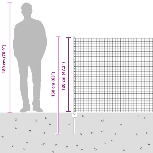 3336569_13.jpg vidaXL Sivé zvarené drôtené oplotenie s 10 prísľubnými stĺpmi 1.2x10 m – Obrázok 13
