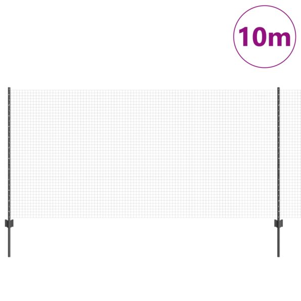 3336569_3.jpg vidaXL Sivé zvarené drôtené oplotenie s 10 prísľubnými stĺpmi 1.2x10 m – Obrázok 3