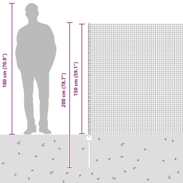 3336577_13.jpg vidaXL Záhradný plot Sada 2 Sivý Pozinkovaná oceľ 10 x 1,5 m Trvácny – Obrázok 13