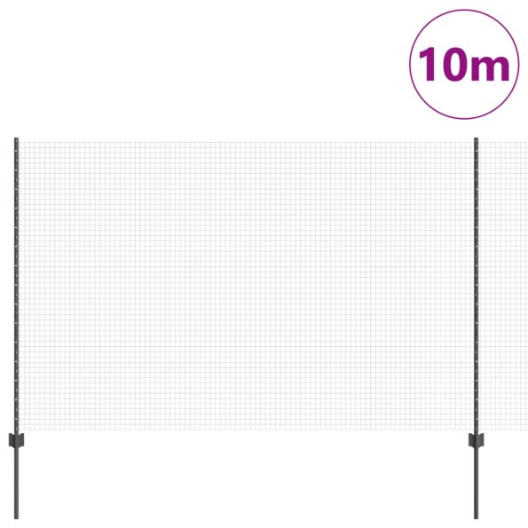 3336577_3.jpg vidaXL Záhradný plot Sada 2 Sivý Pozinkovaná oceľ 10 x 1,5 m Trvácny – Obrázok 3