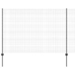 vidaXL Zváraný drôtový plot so 10 U stĺpikmi sivý 1,6x10 m oceľ – Obrázok 2