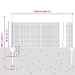 vidaXL Záhradný plot Sada 2 Sivá Pozinkovaná oceľ 25 x 0.5 m rolka – Obrázok 10