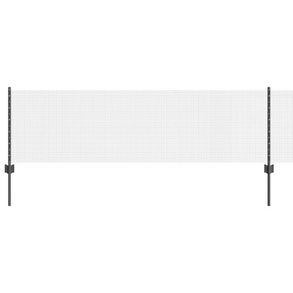 vidaXL Železný zváraný plot s 11 U stĺpmi, sivý, 0.6x25 m, oceľ – Obrázok 2