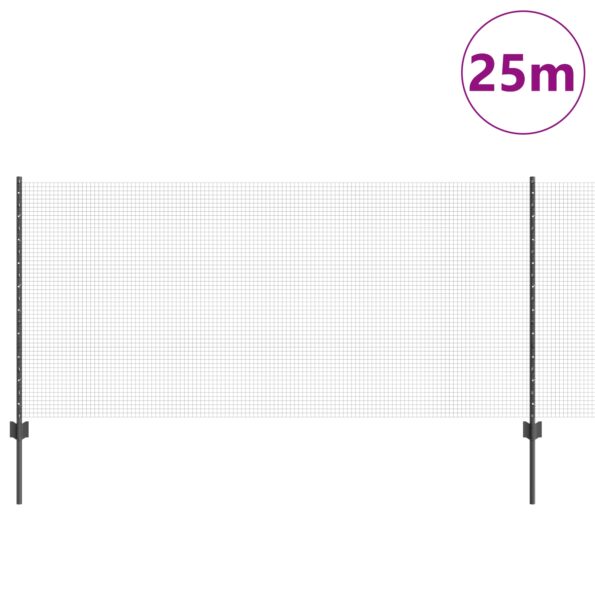 3336598_3.jpg vidaXL Súprava kuracích sietí Sada 2 Sivá Práškovaná oceľ 25 x 1 m – Obrázok 3