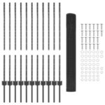 vidaXL Zváraný drôtený plot Sada 2 Sivý Oceľ 25 x 1 m Odolný – Obrázok 5