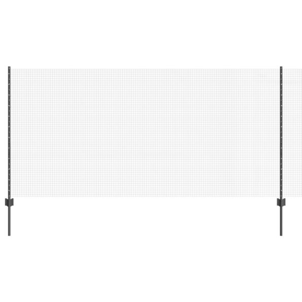 vidaXL zvarené drôtené oplotenie s 22 U stĺpikmi sivé 1.2x25 m oceľ – Obrázok 2
