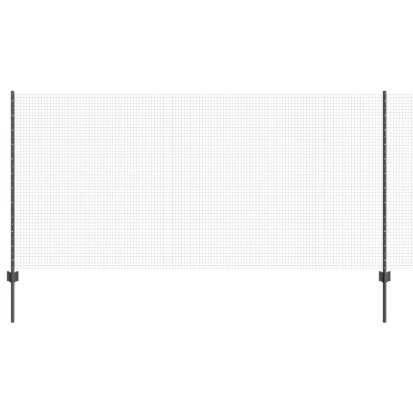 3336603_2.jpg vidaXL Zvárané pletivo s 22 U stĺpmi Sivé 1.2x25 m Oceľ – Obrázok 2