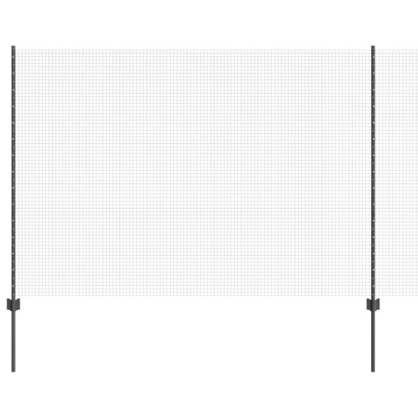 3336611_2.jpg vidaXL záhradný plot Súprava 2 Sivý Kov 25 x 1.5 m Trvácny – Obrázok 2