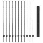 vidaXL Zváraný Pletivový Plot s 22 U Stĺpikmi Sivý 1.6x25 m Oceľ – Obrázok 4