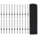 vidaXL Zvárané drôtené oplotenie s 22 U stĺpikmi Sivé 0,5x50 m Oceľ – Obrázok 4