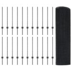 vidaXL Zváraný drôtový plot s 22 U stĺpikmi sivý 0.8x50 m oceľový – Obrázok 4