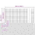 vidaXL Zvarovaný drôtený plot s 44 U stĺpikmi Sivý 1x50 m Kov – Obrázok 11