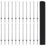 VidaXL zváraný drôtený plot s 44 U stĺpikmi Sivý 1,2 x 50 m Oceľ – Obrázok 5