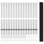 vidaXL Zváraná drôtená ohrada s 44 U stĺpmi Sivá 1.4x50 m Oceľ – Obrázok 5