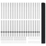 vidaXL Zváraný drôtový plot  s 44 U stĺpikmi sivý 1.5x50 m oceľ – Obrázok 5