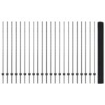 vidaXL Zváraný drôtený plot s 44 U stĺpikmi Sivý 1.5x50 m Oceľ – Obrázok 4